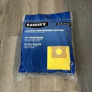 Hart 3-5 Gallon Vac Bags for Dry Pickup Yellow 3 Pack Fits Most Brands See Info
